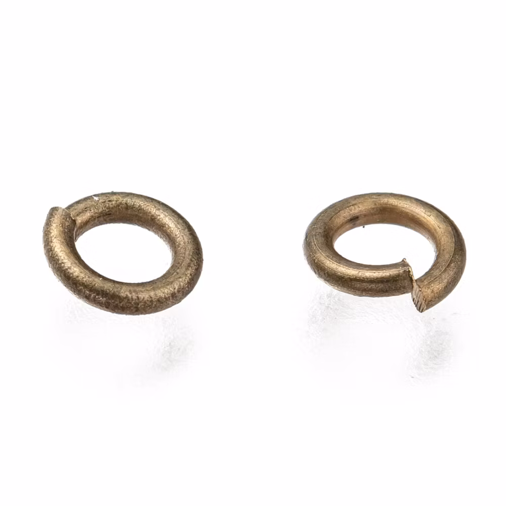 Bindringar, 5x1 mm, Antique Bronze, Mässing, 50 st