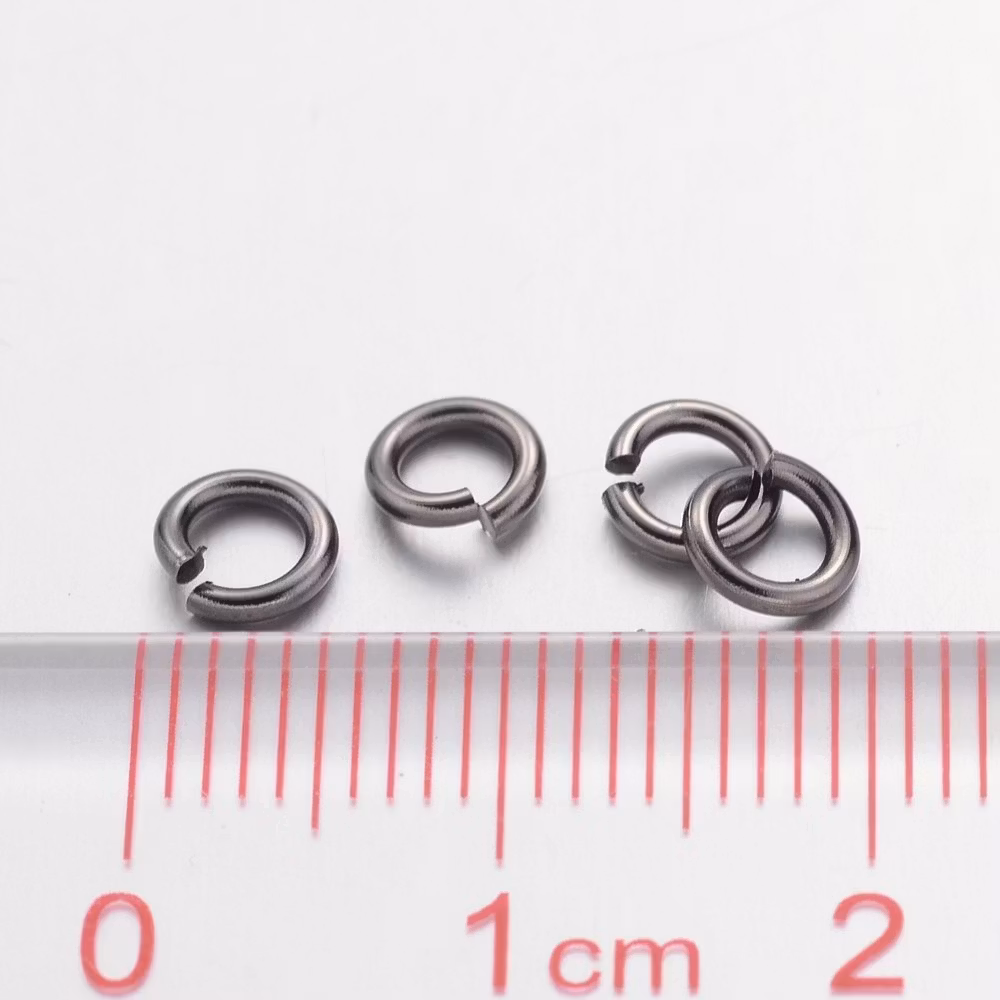 Bindringar, 5x1 mm, Gunmetal, Mässing, 50 st