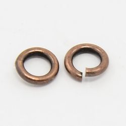 Bindringar, 4x0,8 mm, Red Copper, Mässing, 50 st