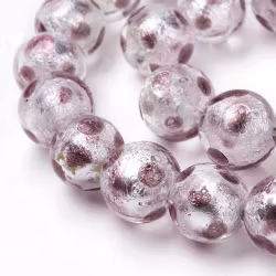 Lampwork, Glaspärlor, 12mm, 1st, Rosy Brown