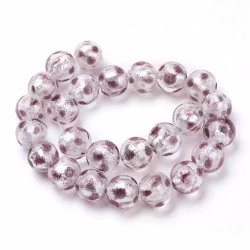 Lampwork, Glaspärlor, 12mm, 1st, Rosy Brown