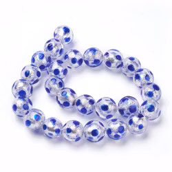 Lampwork, Glaspärlor, 12mm, 1st, Blue