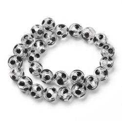 Lampwork, Glaspärlor, 12mm, 1st, Black