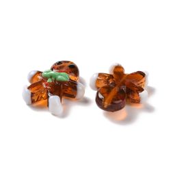 Lampwork, Glaspärlor, Pepparkaka, 1st, Sienne
