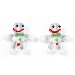 Lampwork, Glaspärlor, Pepparkaka, 1st, Clear