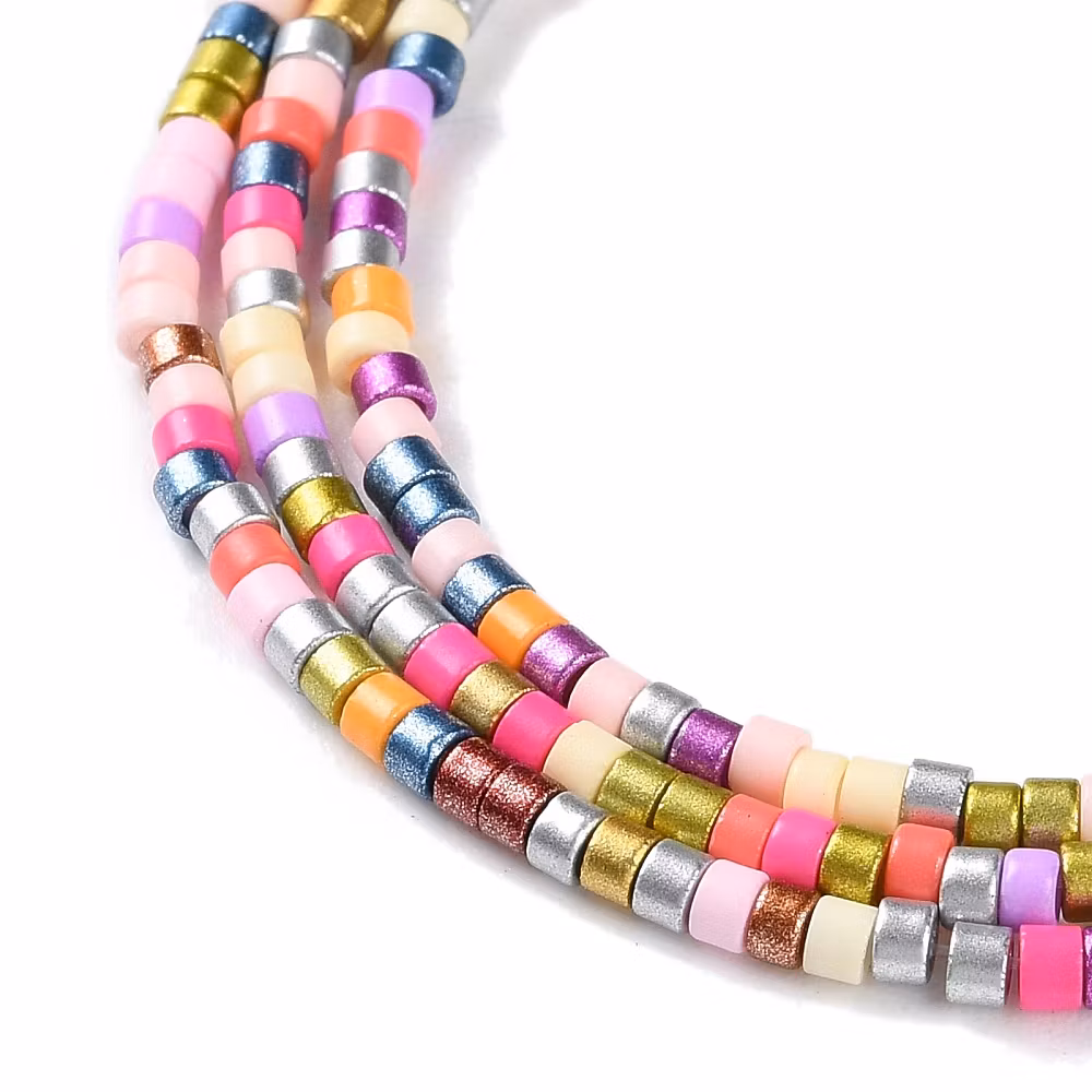 Lampwork, Glaspärlor, Tjeckiska, 224st, Colorful