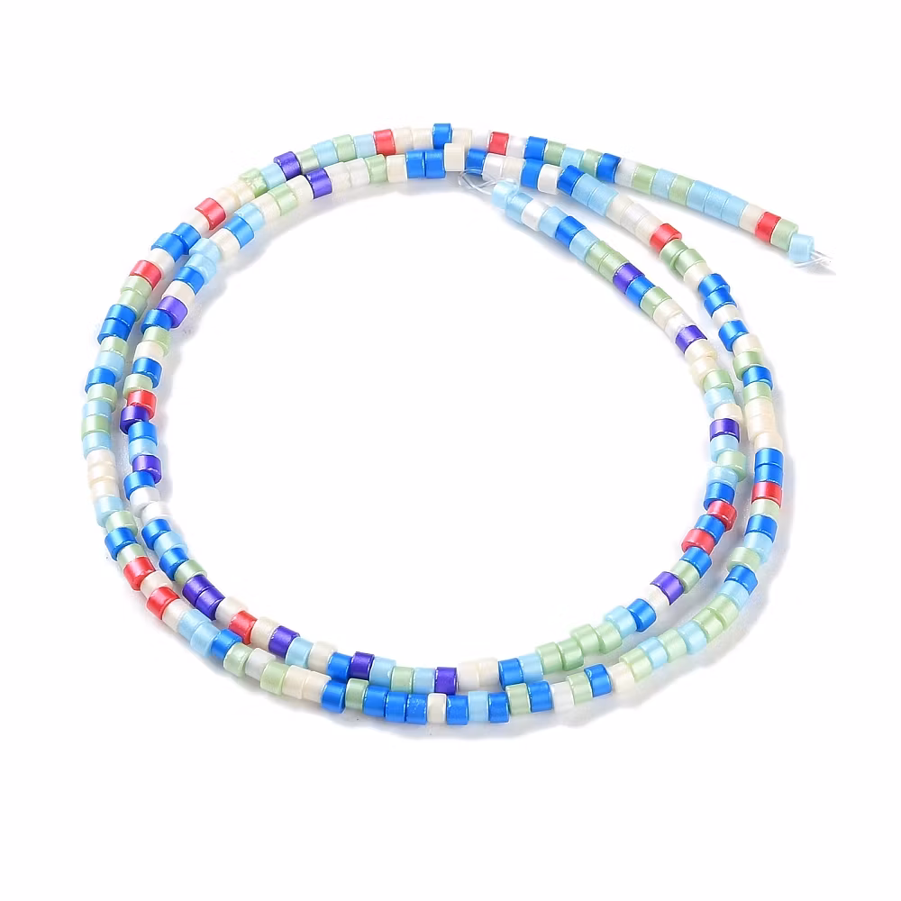 Lampwork, Glaspärlor, Tjeckiska, 224st, Light Blue