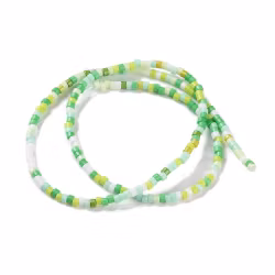 Lampwork, Glaspärlor, Tjeckiska, 224st, Green Yellow