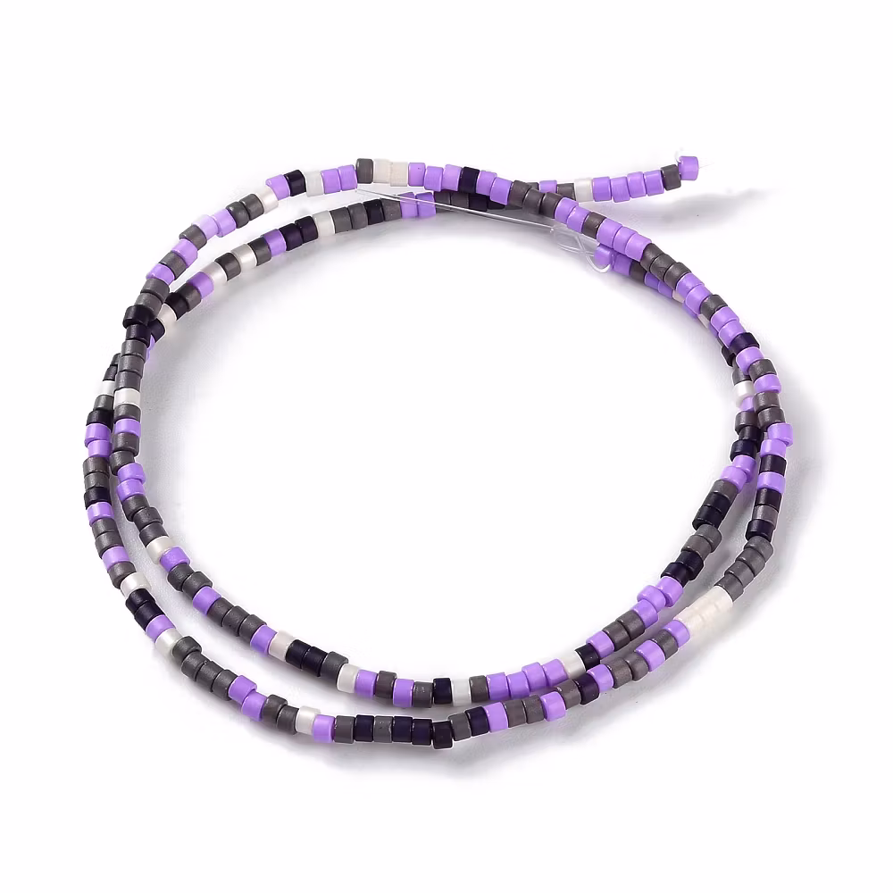 Lampwork, Glaspärlor, Tjeckiska, 224st, Purple
