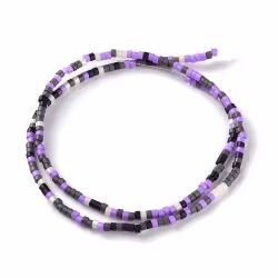 Lampwork, Glaspärlor, Tjeckiska, 224st, Purple