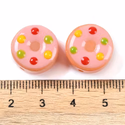 Lampwork, Glaspärlor, Munk, 1st, Coral