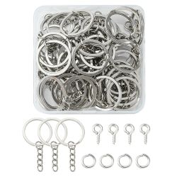 Nyckelrings kit, 50mm, 150 delar