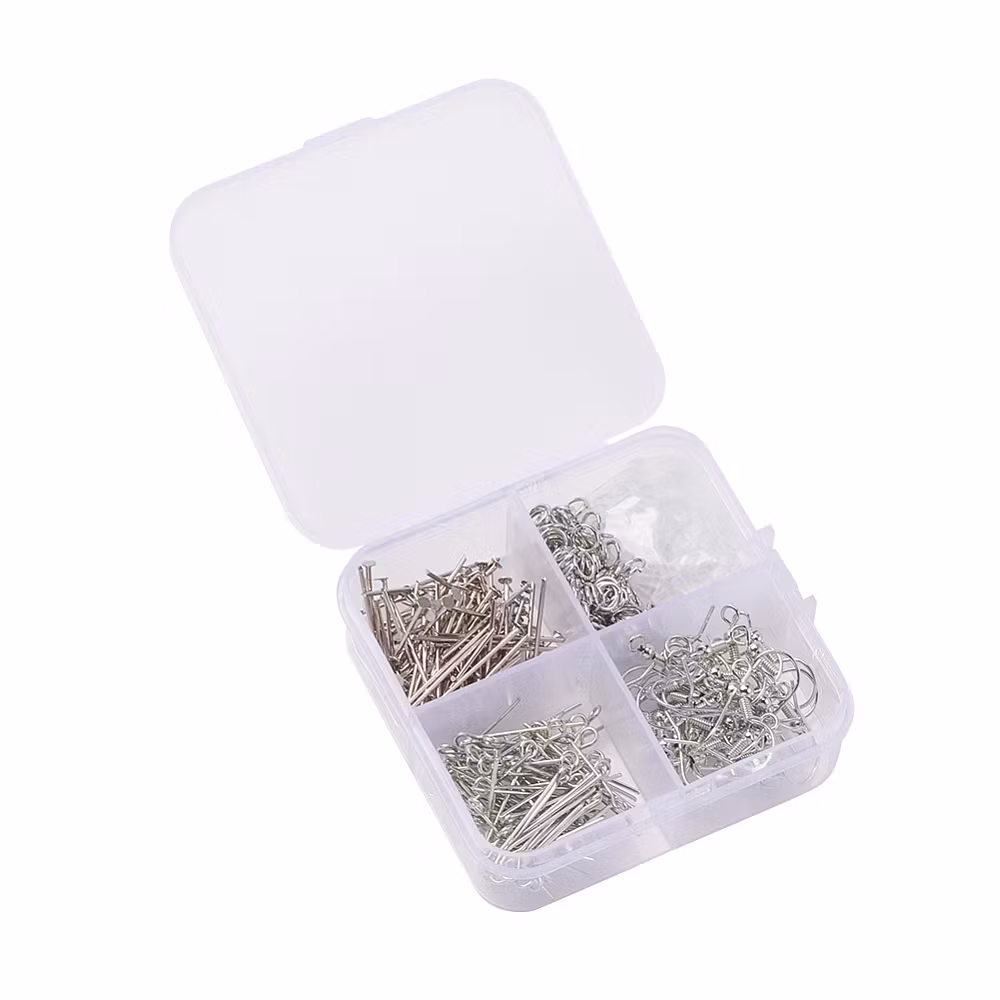 Litet örhänges-kit, 5 olika delar, Platina