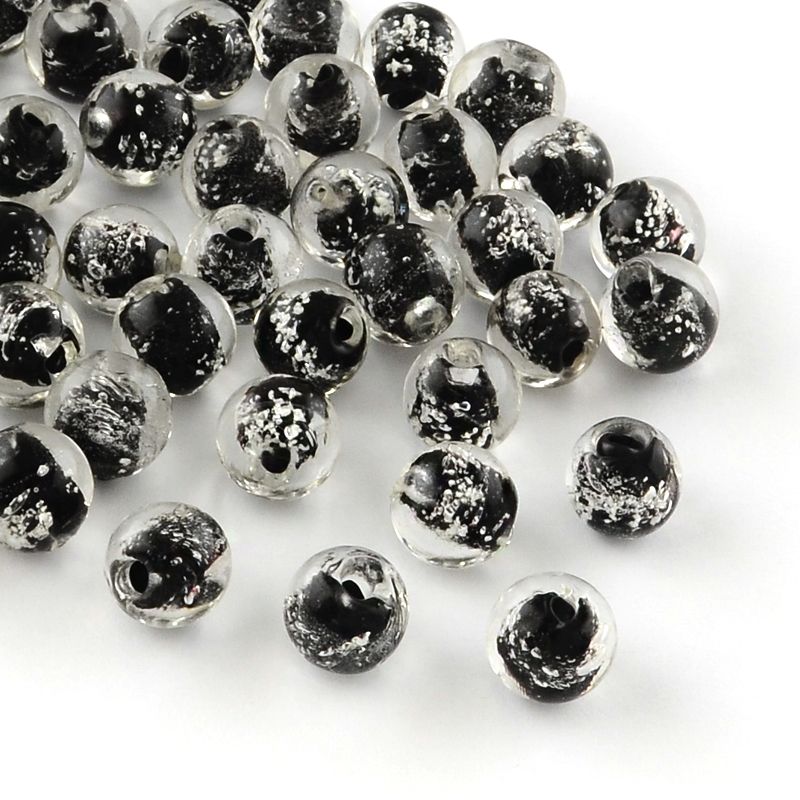 Lampwork, Glaspärlor, Lyser i mörker, Black