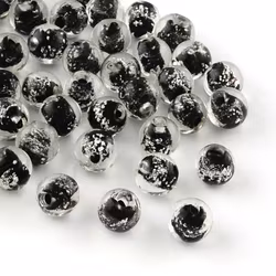 Lampwork, Glaspärlor, Lyser i mörker, Black