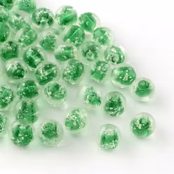 Lampwork, Glaspärlor, Lyser i mörker, Green