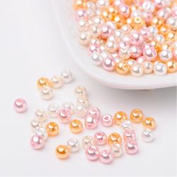 Glaspärlor, 4mm, 400st, Barely Pink Mix