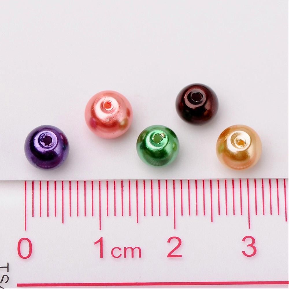Glaspärlor, 6mm, 200st, Halloween Mix