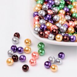 Glaspärlor, 6mm, 200st, Halloween Mix