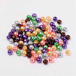 Glaspärlor, 6mm, 200st, Halloween Mix