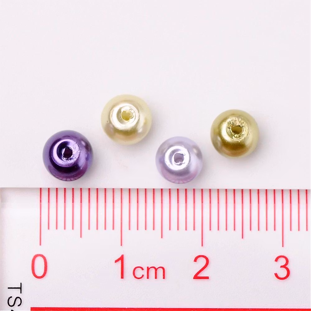 Glaspärlor, 6mm, 200st, Lavender Garden Mix