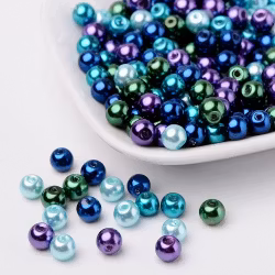 Glaspärlor, 6mm, 500st, Mixed Color
