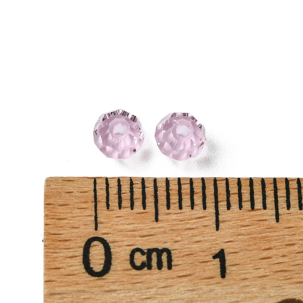 Preciosa® Runda facetterade 4mm, 24 st, Pink Sapphire