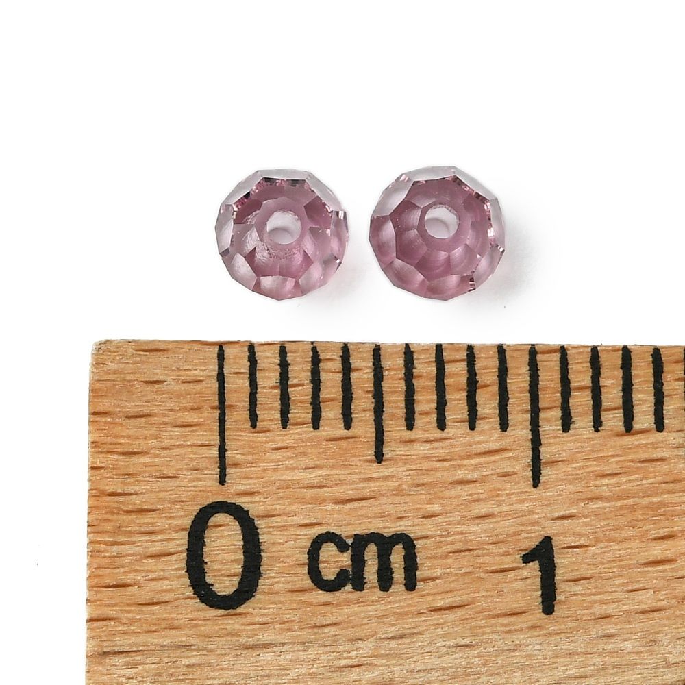 Preciosa® Runda facetterade 4mm, 24 st, Light Amethyst