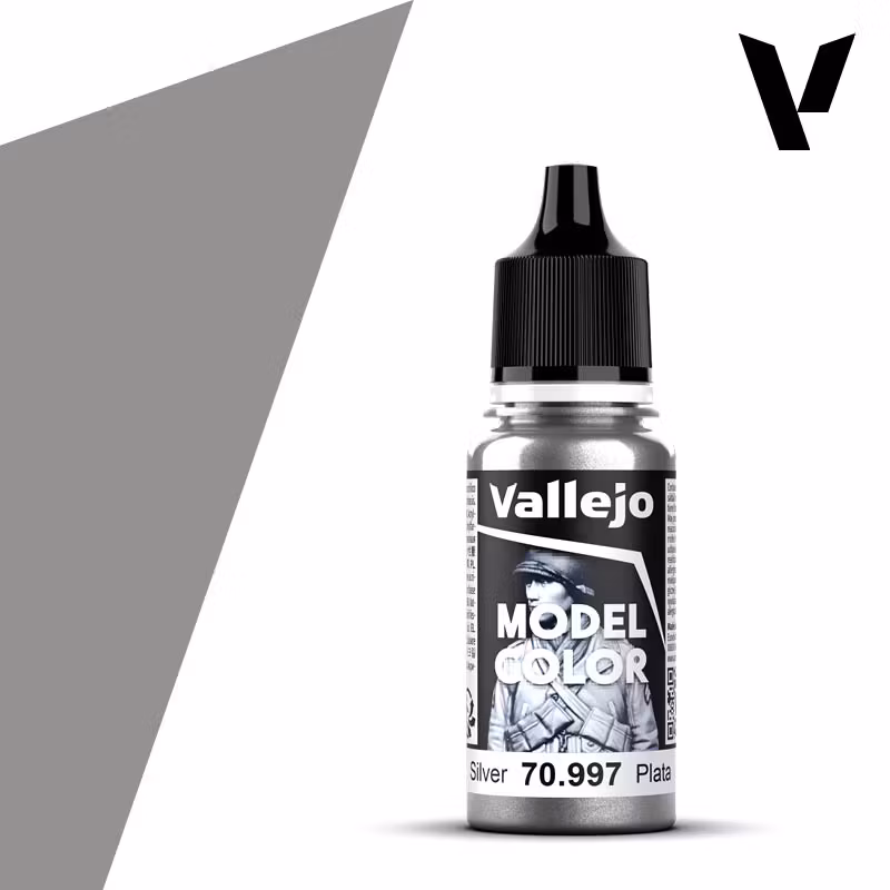 Vallejo Silver (metallic), 18mm, No 195