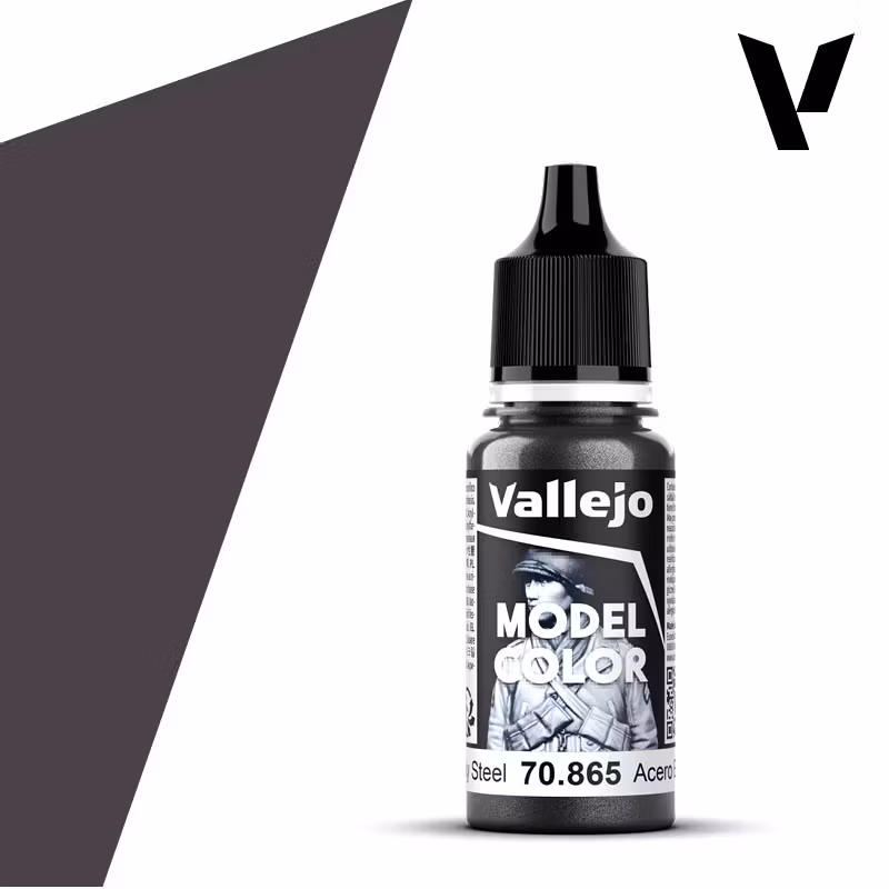Vallejo Oily Steel (metallic), 18mm, No 196