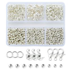 Smyckesdels-kit, 6 olika delar, Silver