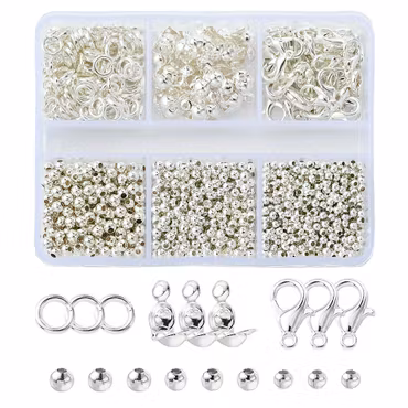Smyckesdels-kit, 6 olika delar, Silver