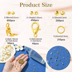 Smyckesdels-kit, 6 olika delar, Silver