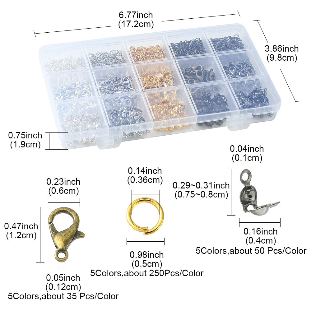 Smyckesdels-kit, 5 olika färger