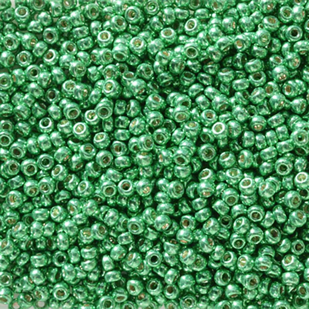 MIYUKI, Japanese Seed Beads, Round, 11/0, Duracoat Galv Dark Mint Green