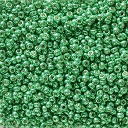 MIYUKI, Japanese Seed Beads, Round, 11/0, Duracoat Galv Dark Mint Green
