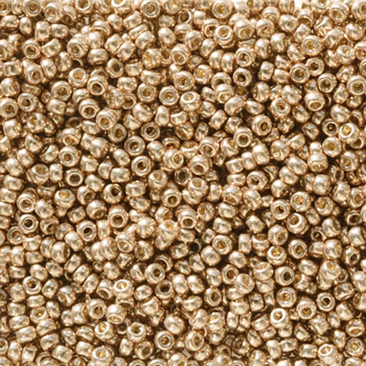 MIYUKI, Japanese Seed Beads, Round, 11/0, Duracoat Galv Light Champagne