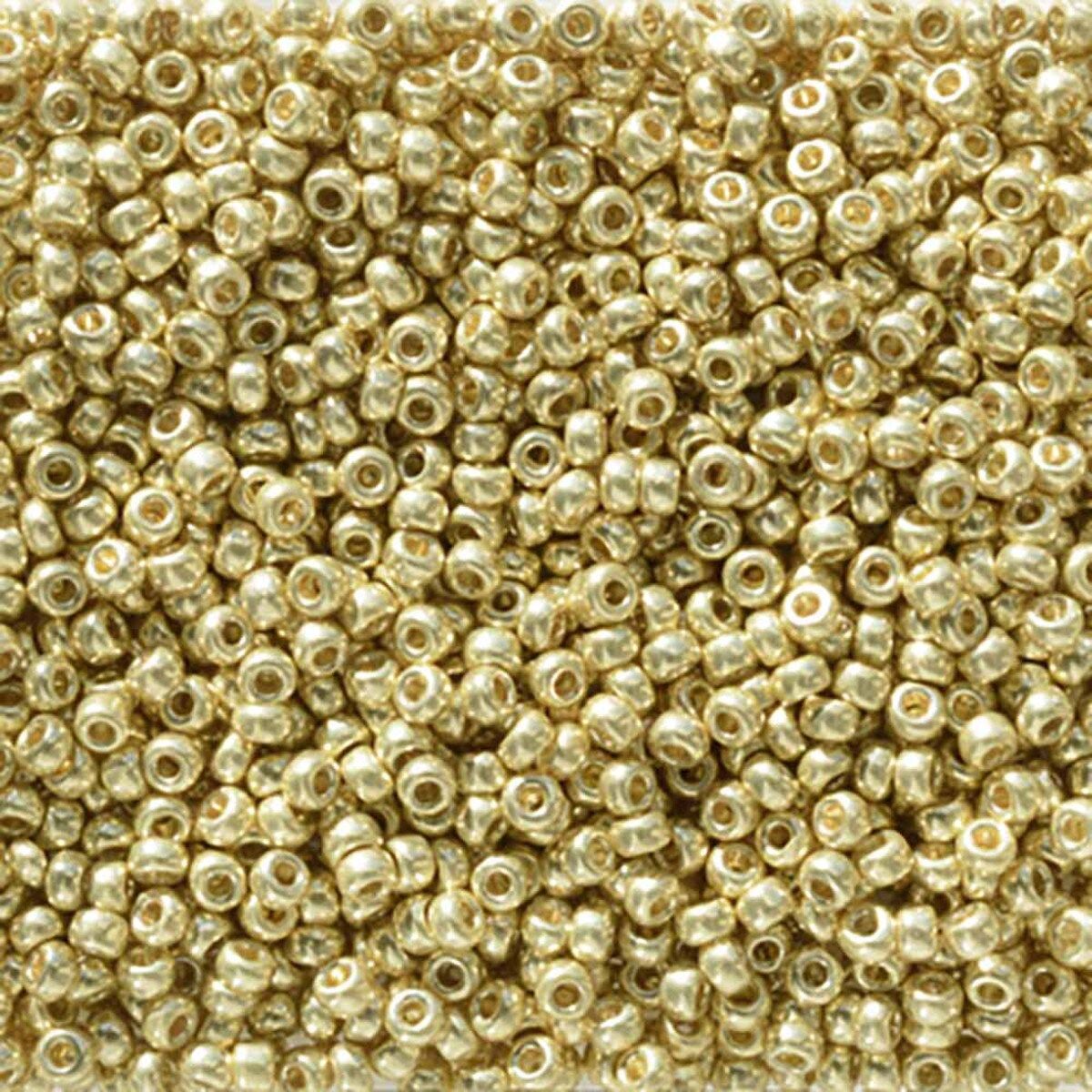 MIYUKI, Japanese Seed Beads, Round, 11/0, Duracoat Galv Yellow