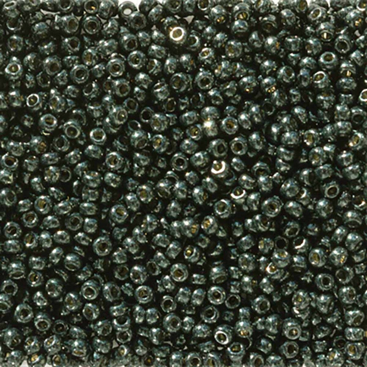 MIYUKI, Japanese Seed Beads, Round, 11/0, Duracoat Galv Black Moss