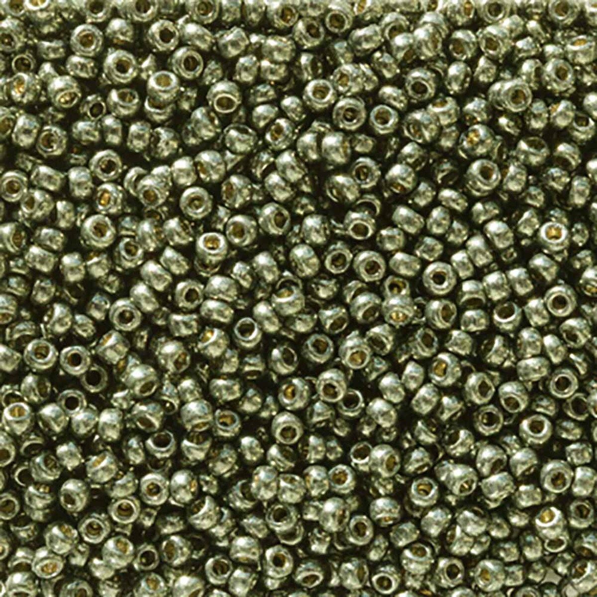 MIYUKI, Japanese Seed Beads, Round, 11/0, Duracoat Galv Dark Steel Green