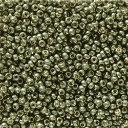MIYUKI, Japanese Seed Beads, Round, 11/0, Duracoat Galv Dark Steel Green