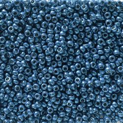 MIYUKI, Japanese Seed Beads, Round, 11/0, Duracoat Galv Deep Aqua Blue
