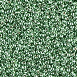 MIYUKI, Japanese Seed Beads, Round, 11/0, Duracoat Galv Dark Mint Green
