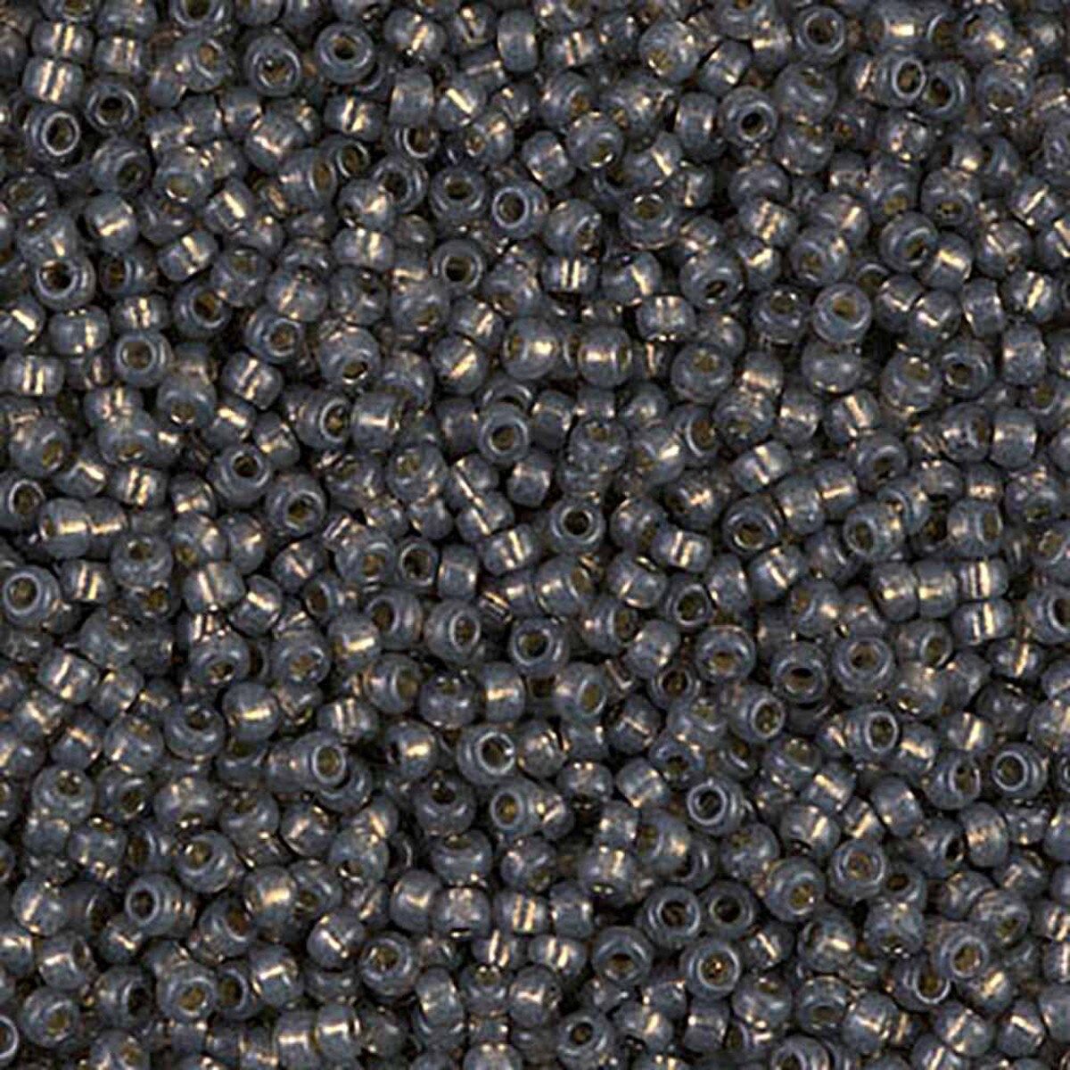 MIYUKI, Japanese Seed Beads, Round, 11/0, Duracoat S/L Smoke Grey