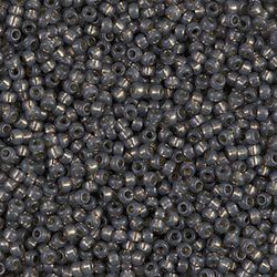 MIYUKI, Japanese Seed Beads, Round, 11/0, Duracoat S/L Smoke Grey