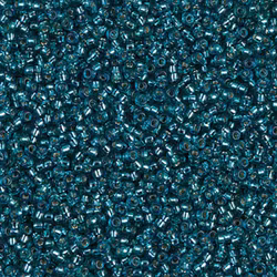 MIYUKI, Japanese Seed Beads, Round, 11/0, Silver-Lined Teal