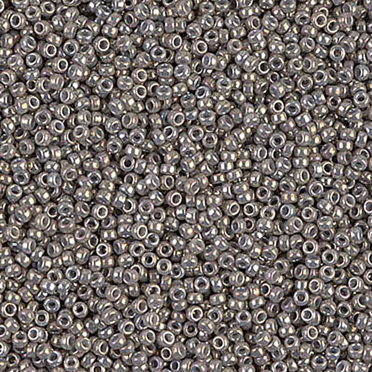 MIYUKI, Japanese Seed Beads, Round, 11/0, Galv Gray Lstr