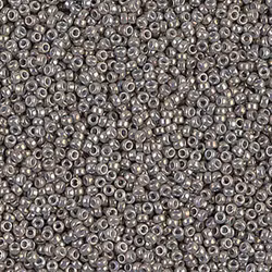 MIYUKI, Japanese Seed Beads, Round, 11/0, Galv Gray Lstr