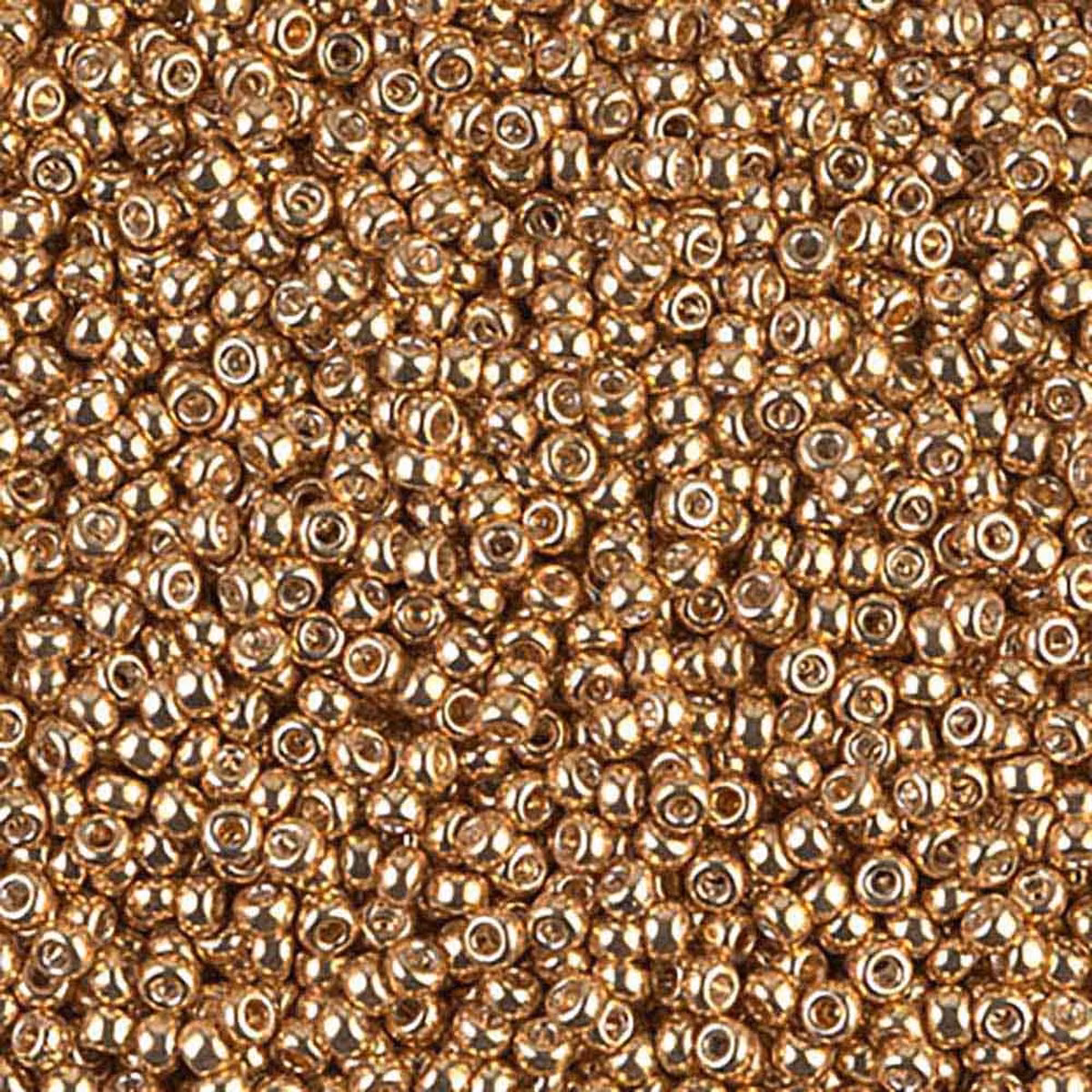 MIYUKI, Japanese Seed Beads, Round, 11/0, Galv Yellow Gold