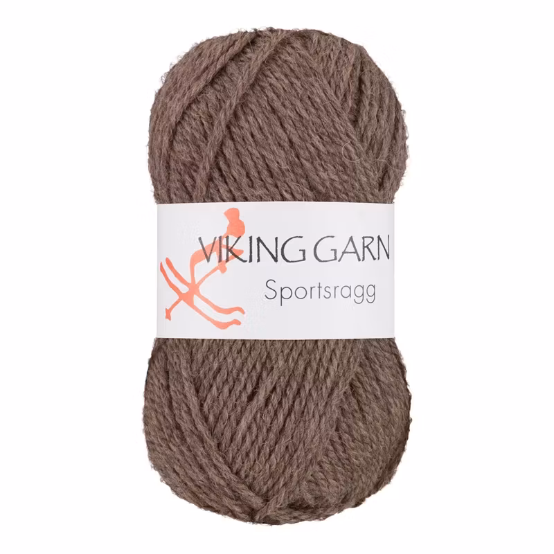 Garn Sportsragg, 50g, Ljusbrun 519